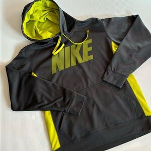 Nike Therma - fit gray & yellow hoodie.  Men’s size Medium